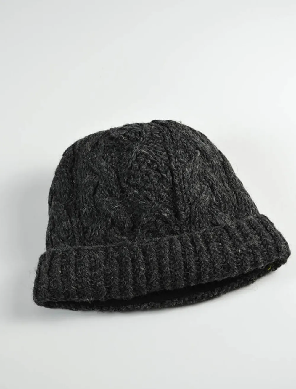 Glenaran Irish Wool Hats^Aran Fleece Lined Rib Cap