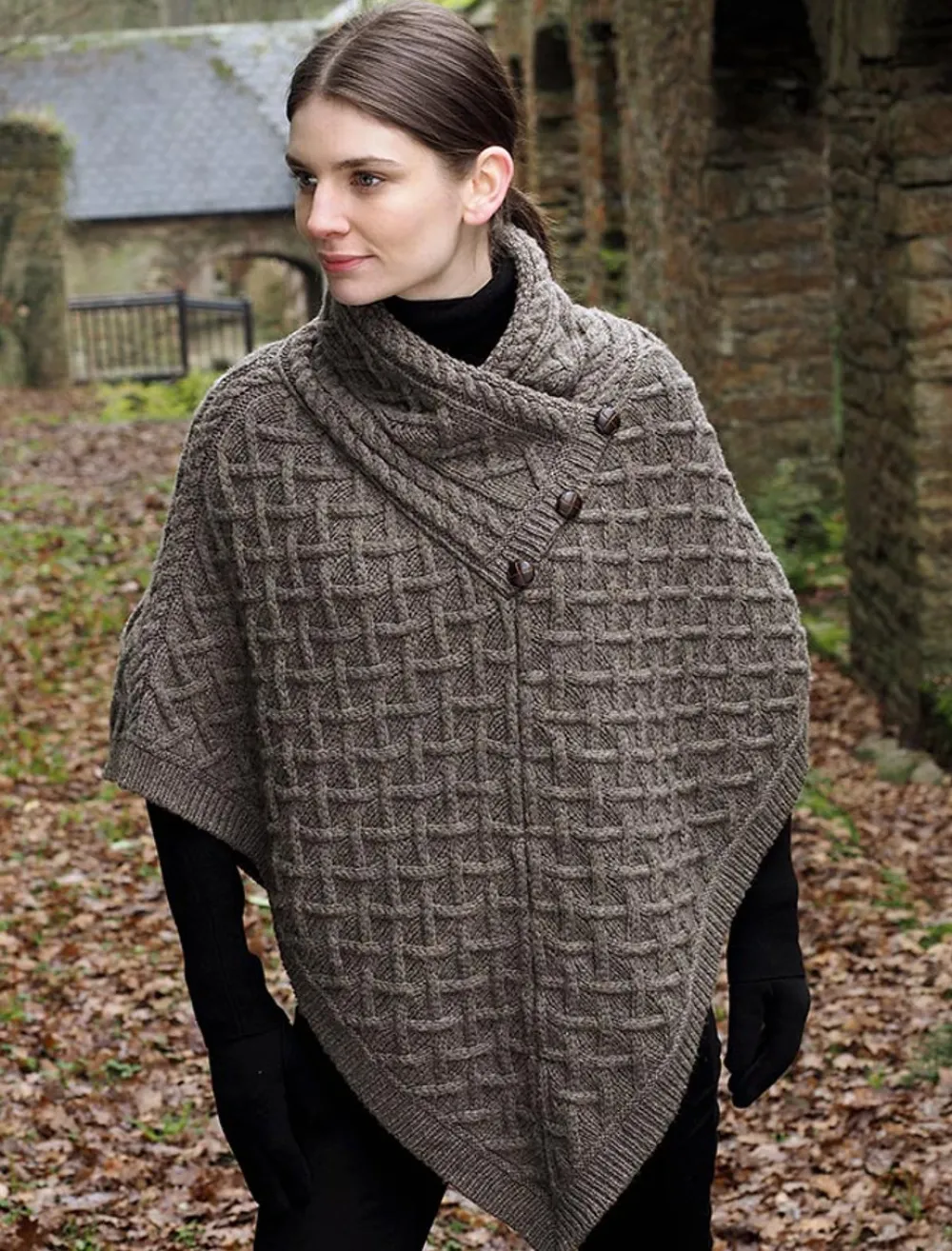 Glenaran Ponchos, Capes & Shawls^Super Soft Lattice Stitch Poncho