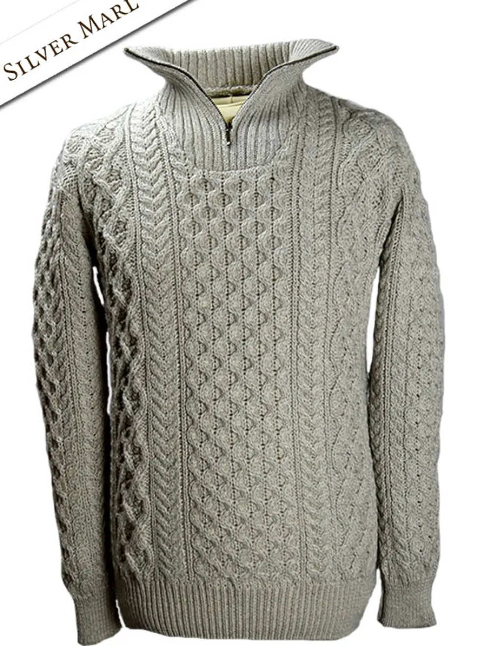Glenaran Sweaters^Merino Wool Aran Troyer
