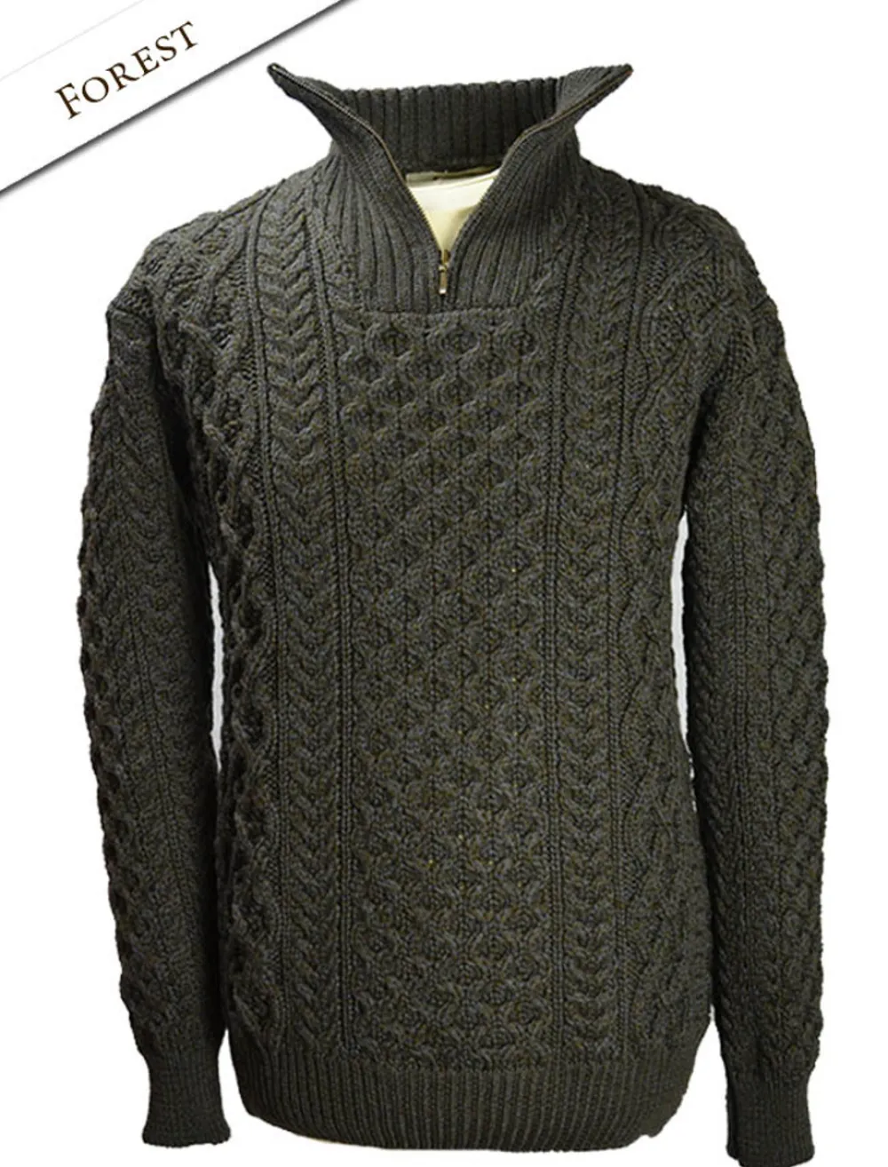 Glenaran Sweaters^Merino Wool Aran Troyer