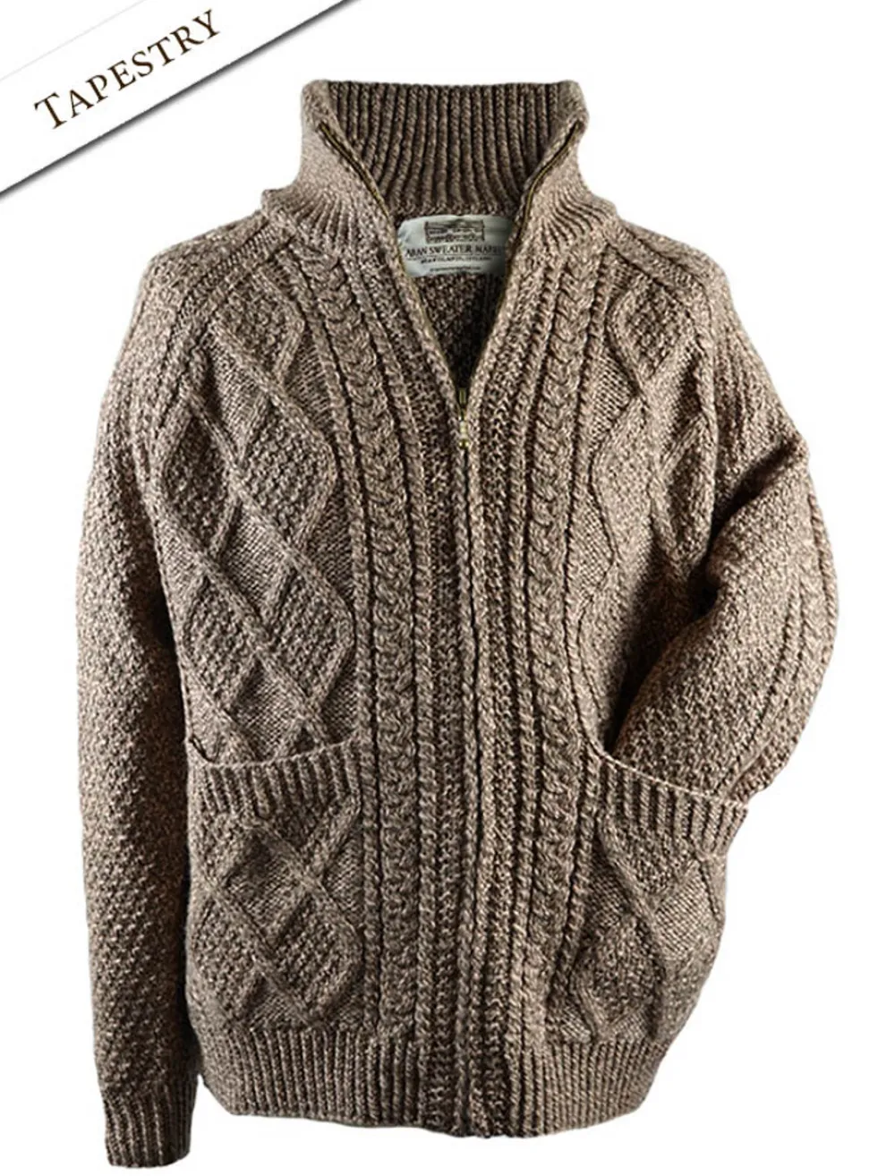 Glenaran Cardigans, Jackets & Coats^Hand Knit Zipper Cardigan with Pockets