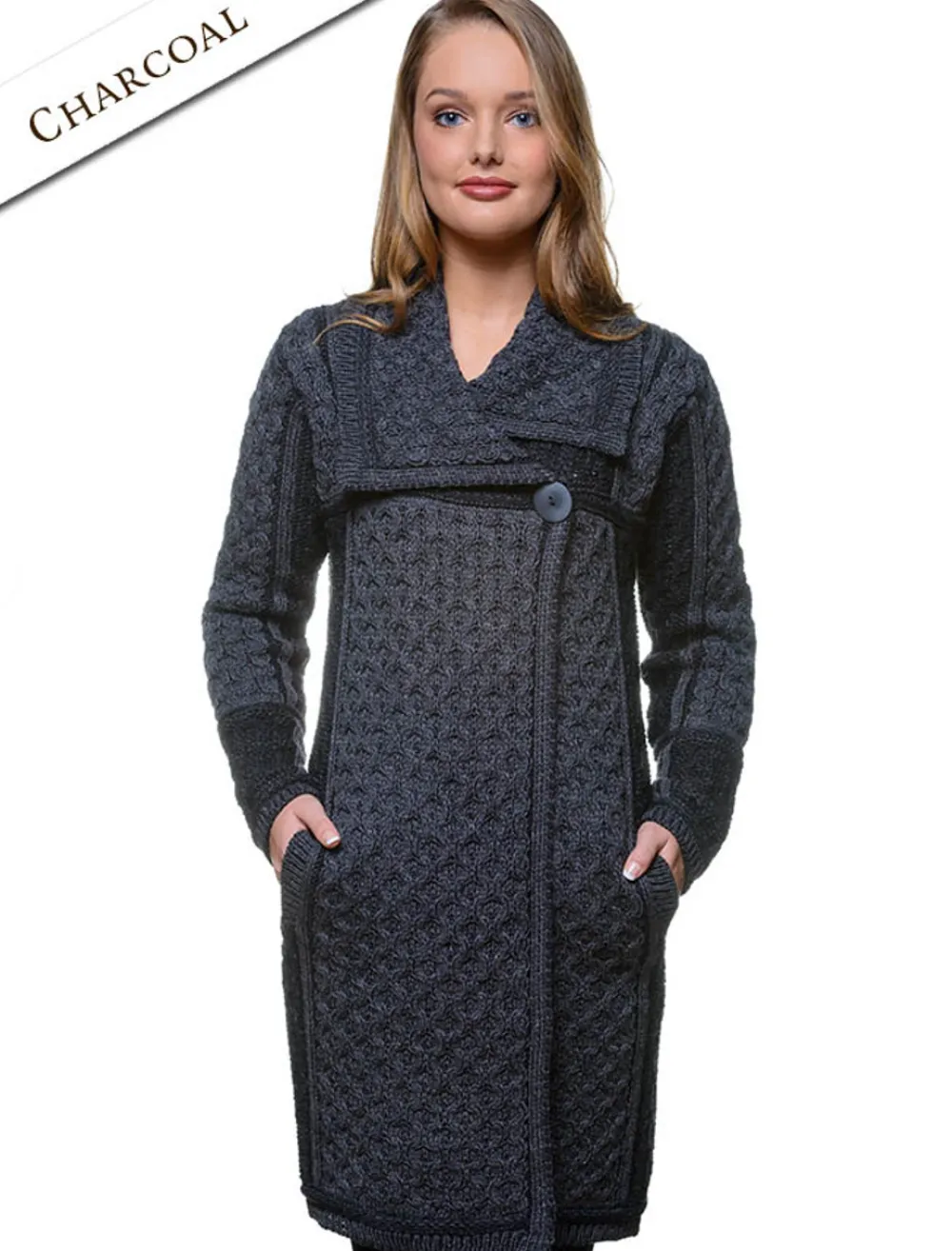 Glenaran Cardigans, Jackets & Coatigans^Two Tone Merino Wool Coat