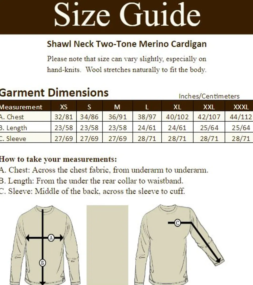 Glenaran Cardigans, Jackets & Coatigans^Shawl Neck Two-Tone Merino Cardigan