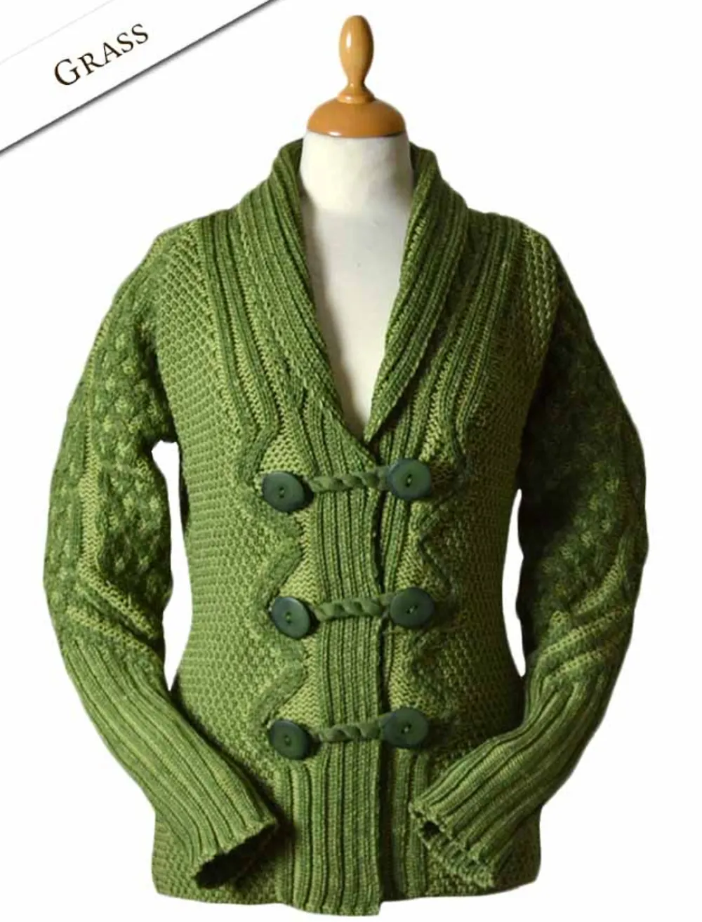 Glenaran Cardigans, Jackets & Coatigans^Shawl Neck Two-Tone Merino Cardigan