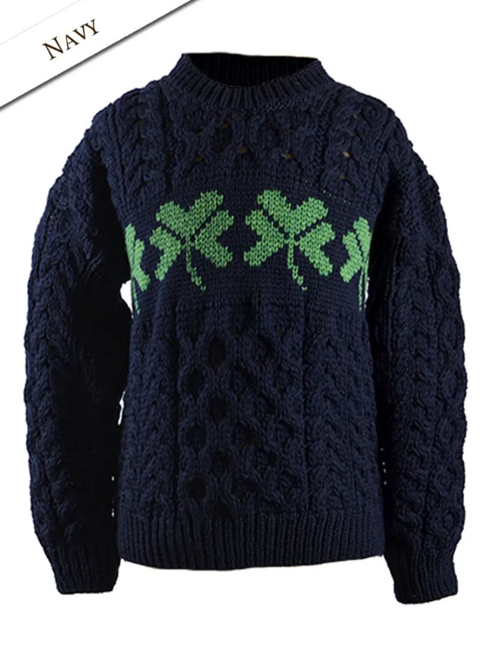Glenaran Sweaters, Cardigans & Jackets^Kid's Merino Wool Shamrock Sweater