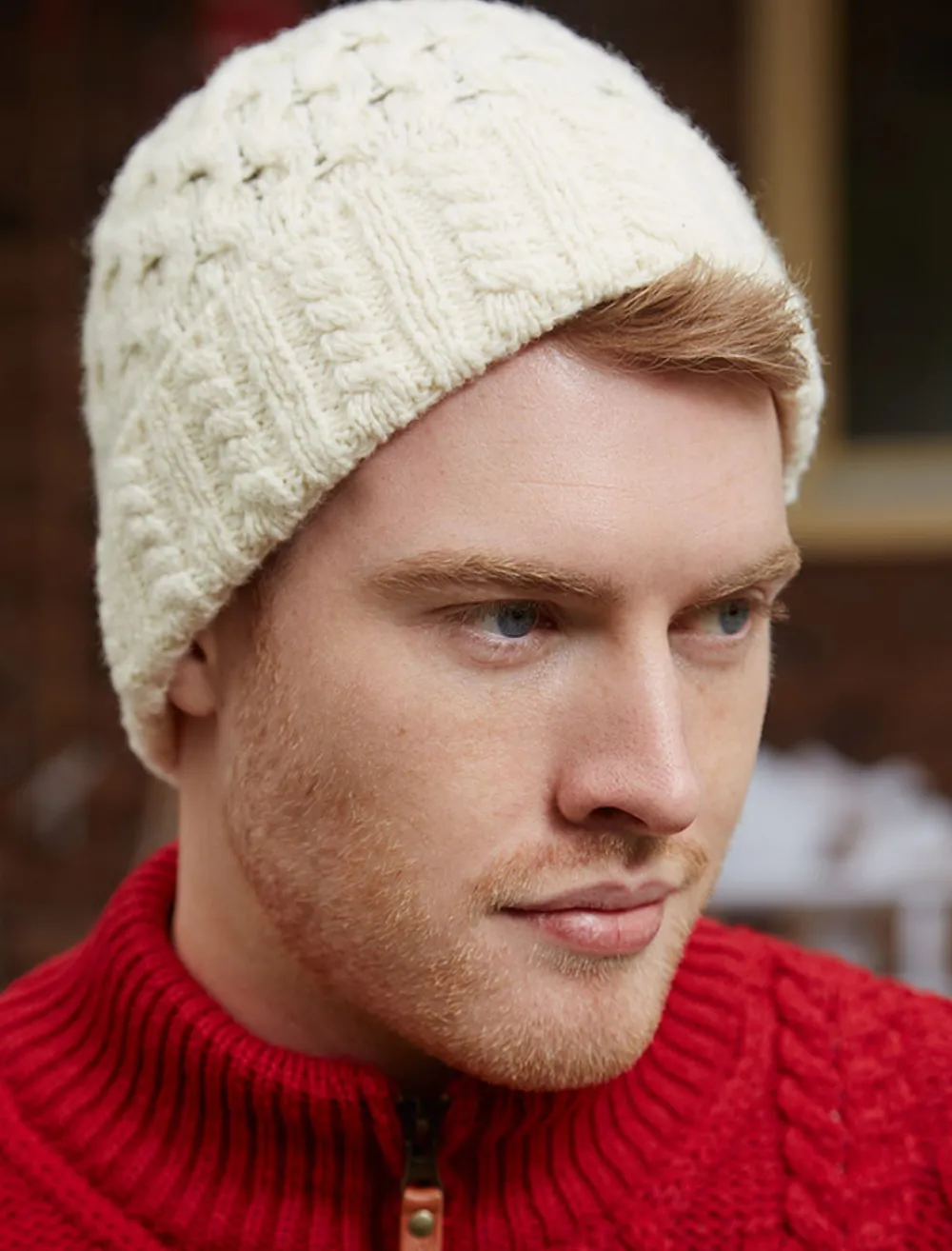 Glenaran Irish Wool Hats^Wool Cashmere Aran Honeycomb Hat