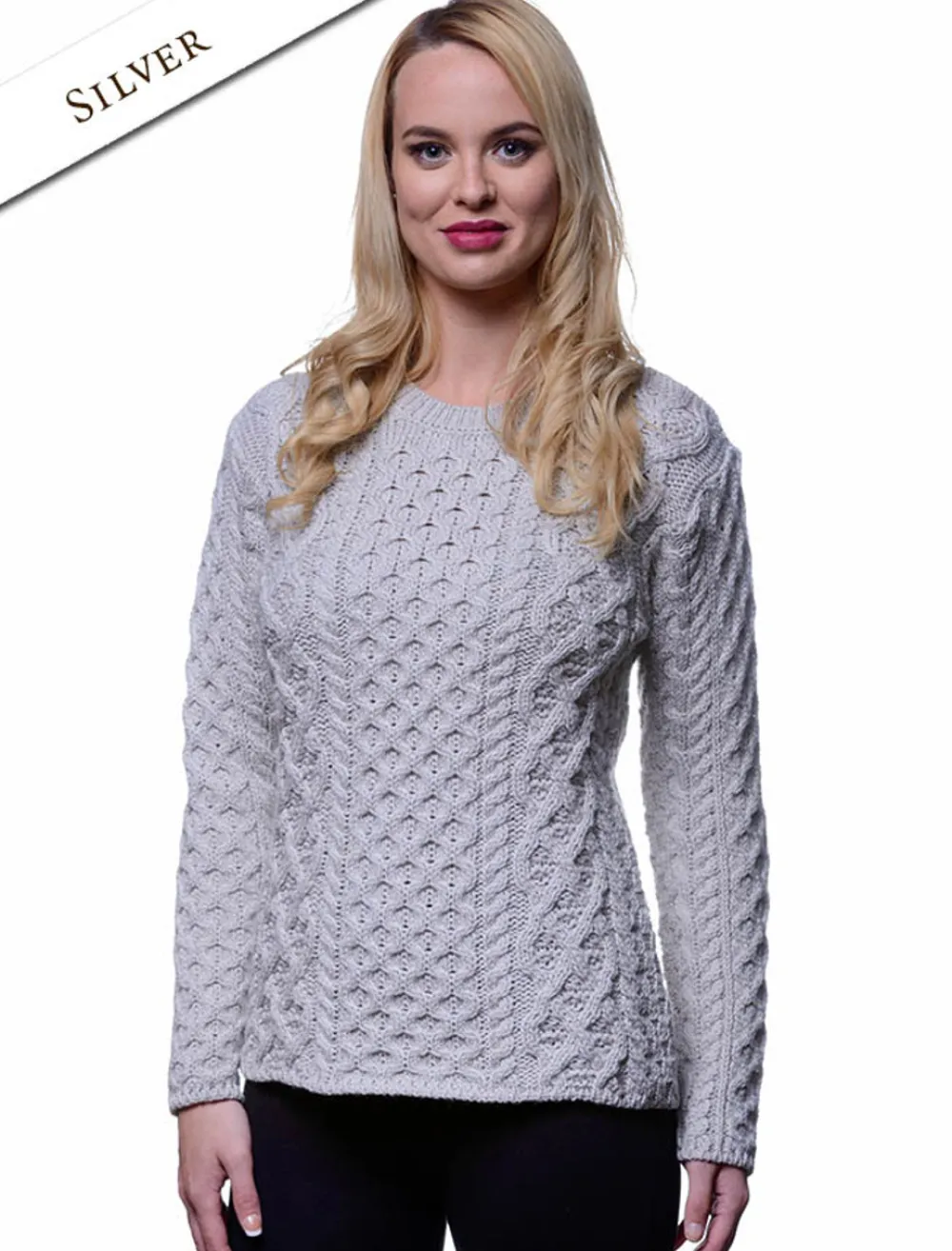 Glenaran Sweaters^Women's Fisherman Sweater - Aran Sweater