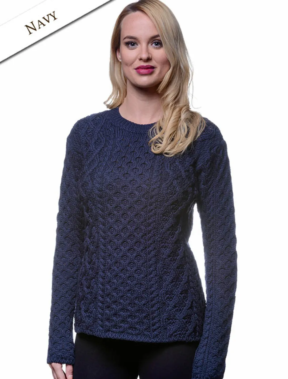 Glenaran Sweaters^Women's Fisherman Sweater - Aran Sweater