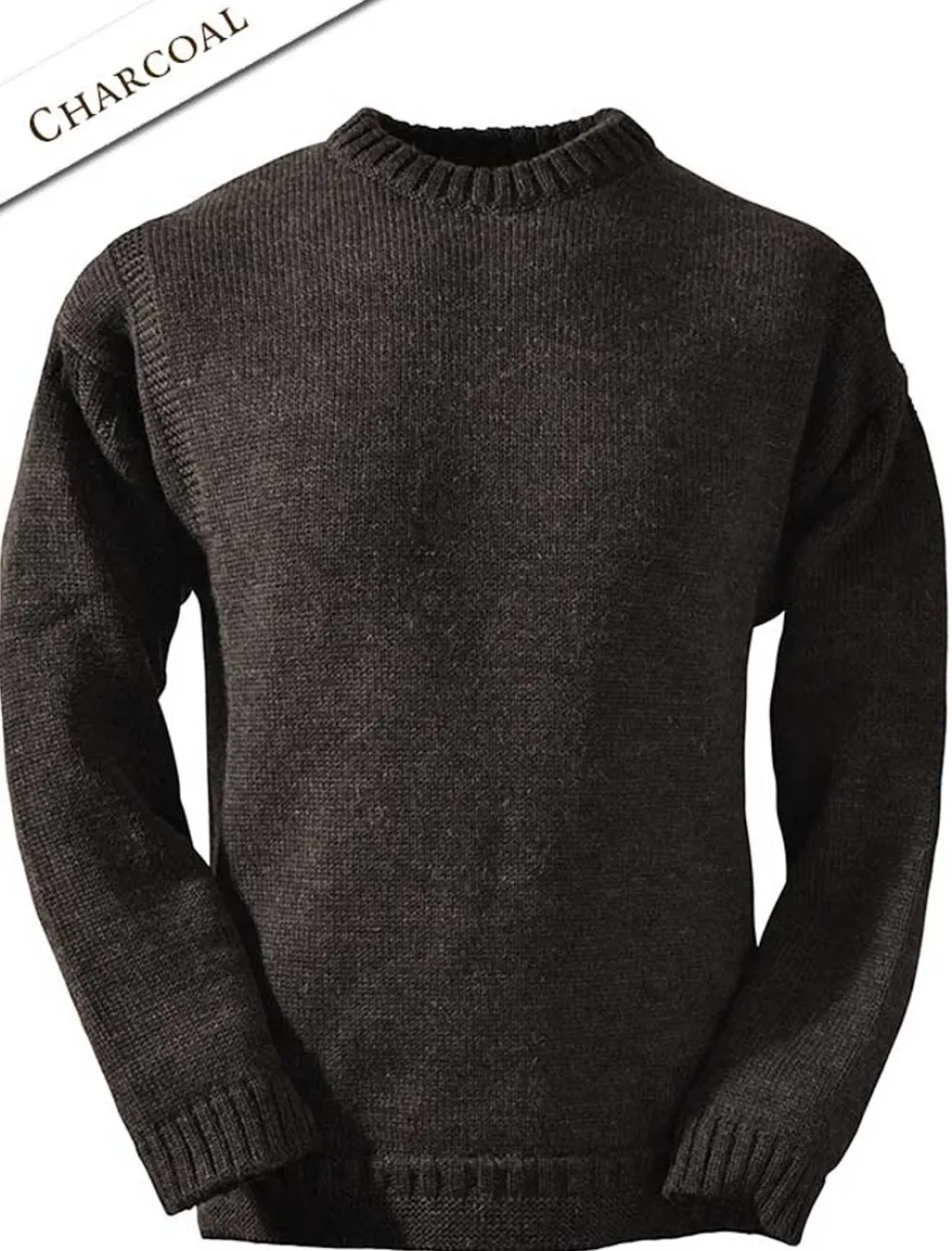 Glenaran Sweaters^Mens Crew Neck Guernsey Sweater