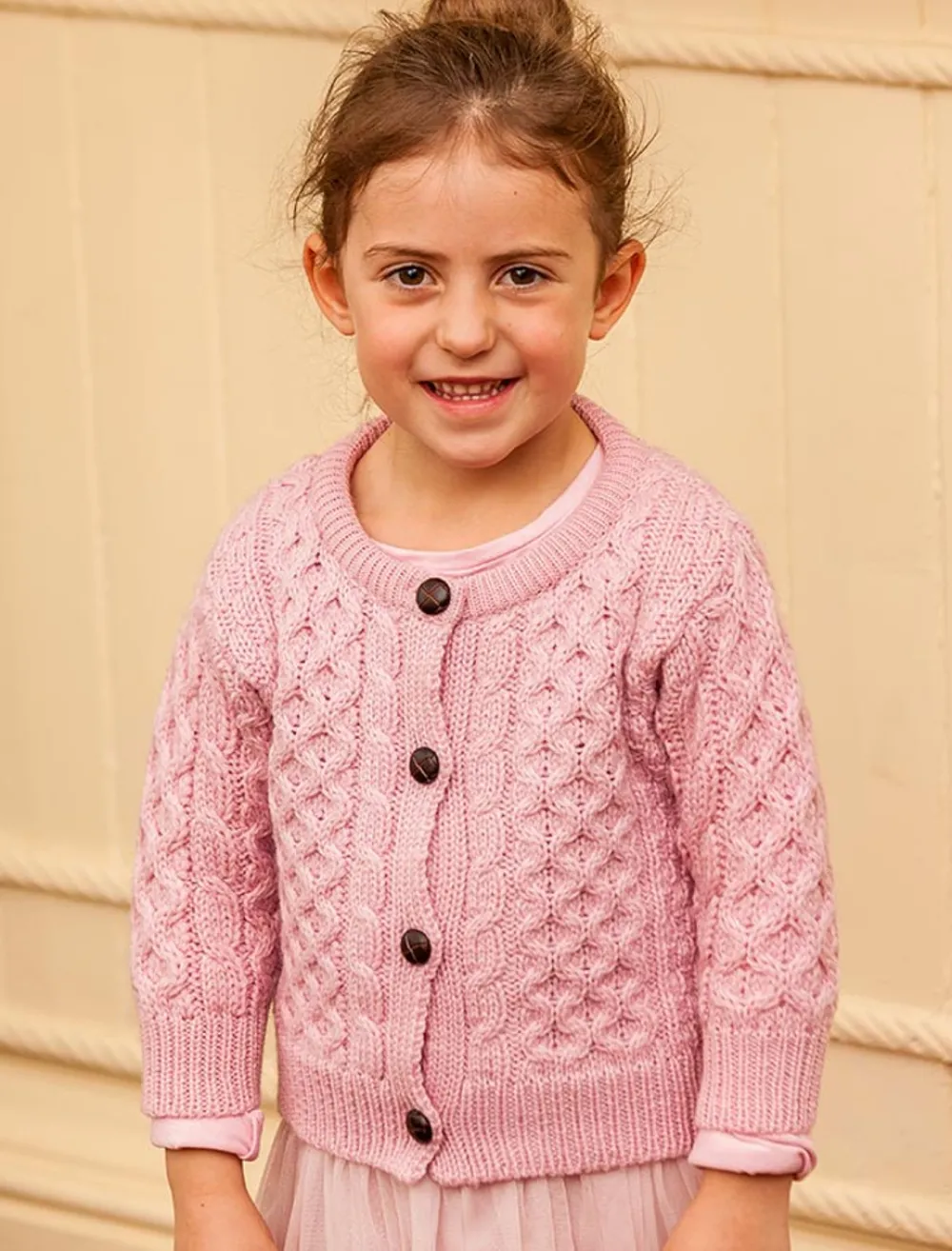 Glenaran Sweaters, Cardigans & Jackets^Kid's Traditional Aran Merino Wool Cardigan