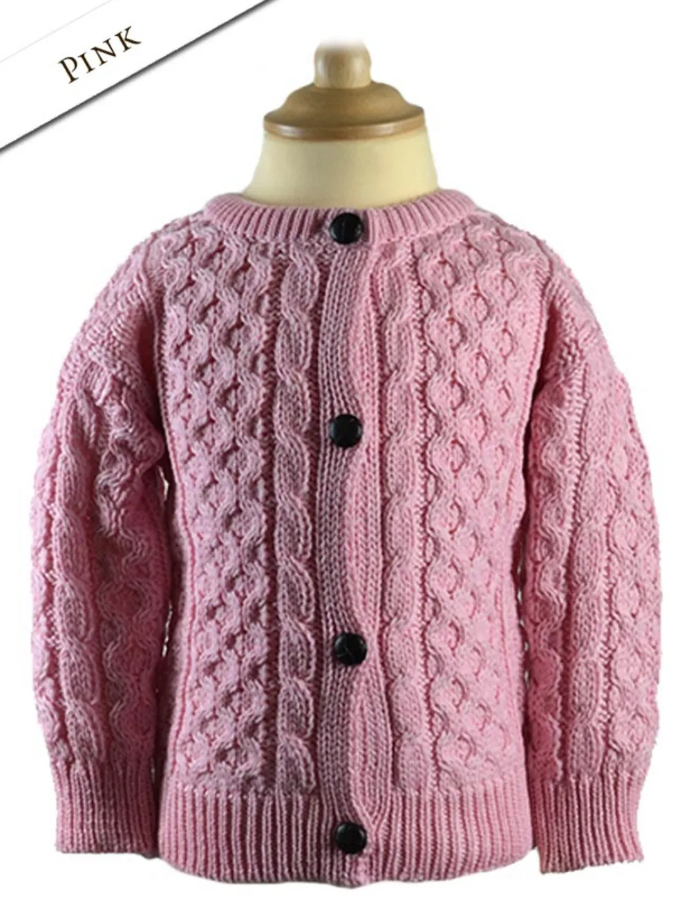 Glenaran Sweaters, Cardigans & Jackets^Kid's Traditional Aran Merino Wool Cardigan