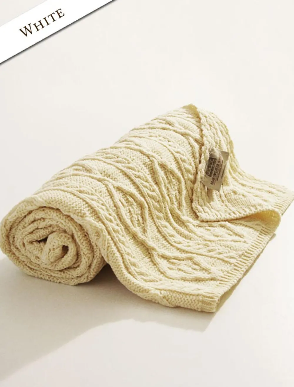 Glenaran Knitted Wool Throws^Diamond Aran Throw