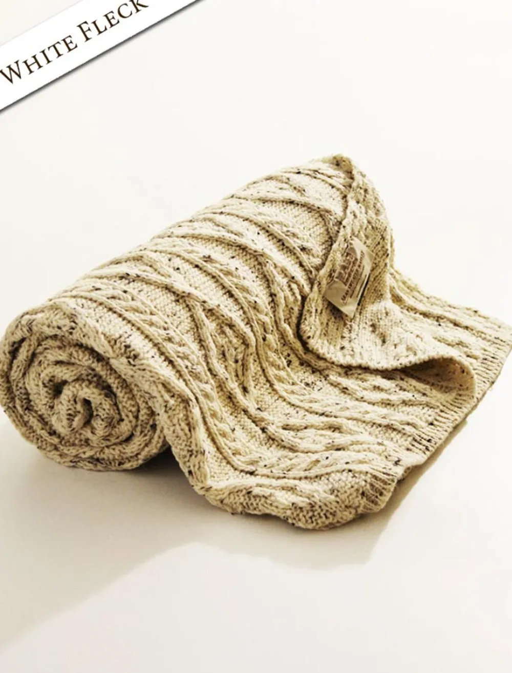 Glenaran Knitted Wool Throws^Diamond Aran Throw
