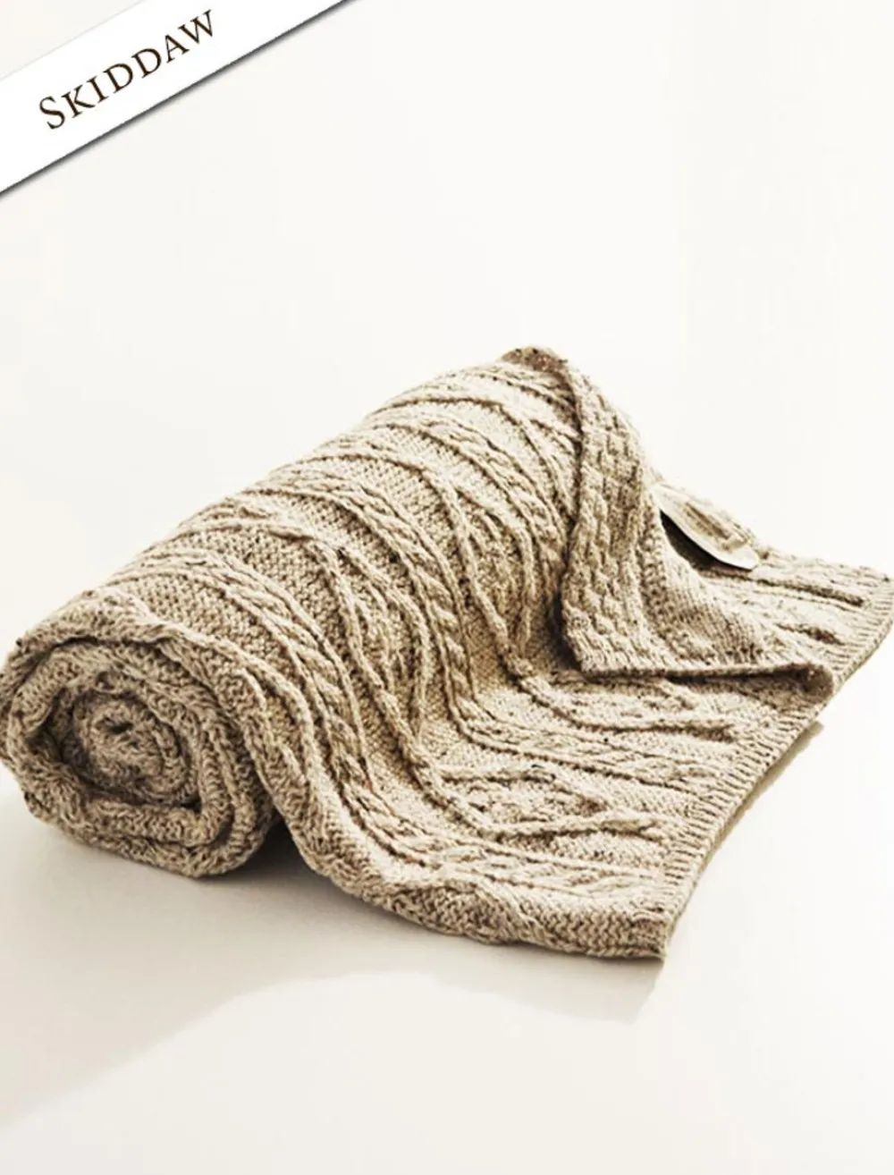 Glenaran Knitted Wool Throws^Diamond Aran Throw