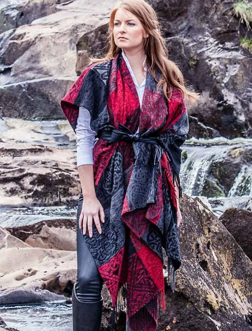 Glenaran Ponchos, Capes & Shawls^Celtic Knot Ruana Wrap