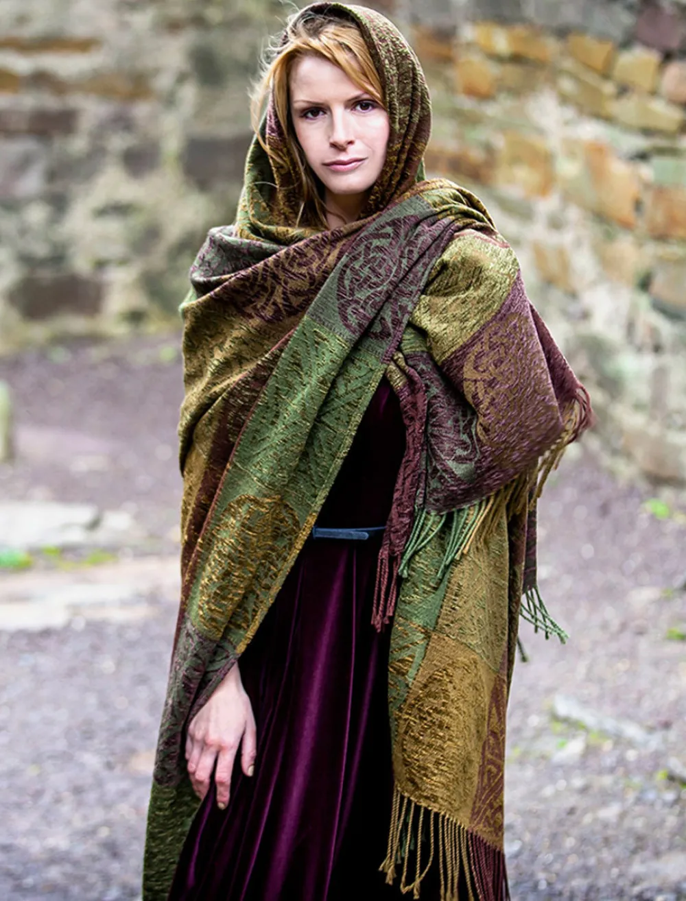 Glenaran Ponchos, Capes & Shawls^Celtic Knot Ruana Wrap