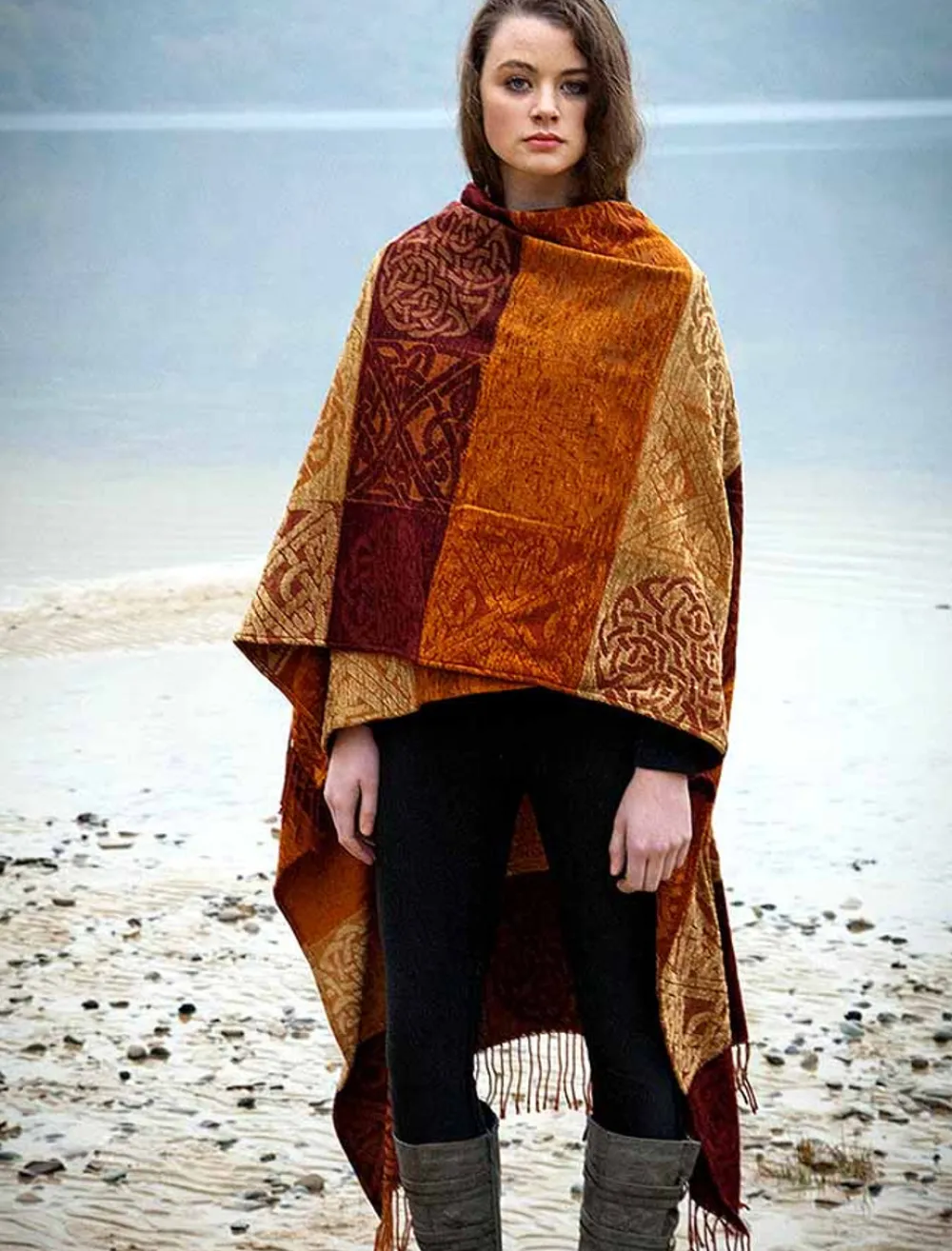 Glenaran Ponchos, Capes & Shawls^Celtic Knot Ruana Wrap