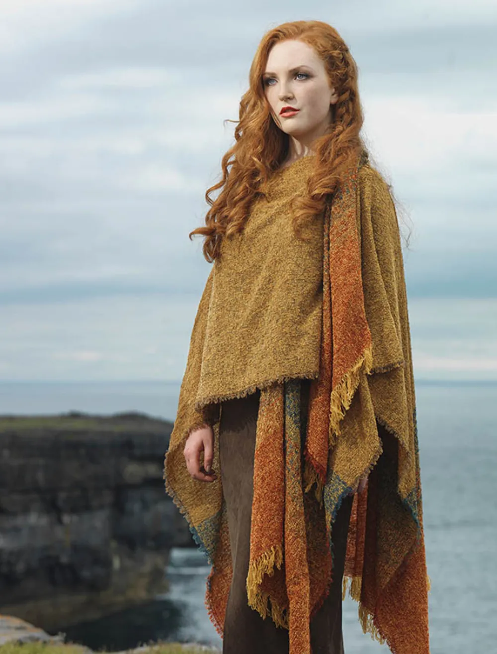 Glenaran Ponchos, Capes & Shawls^Lambswool Celtic Ruana Wrap