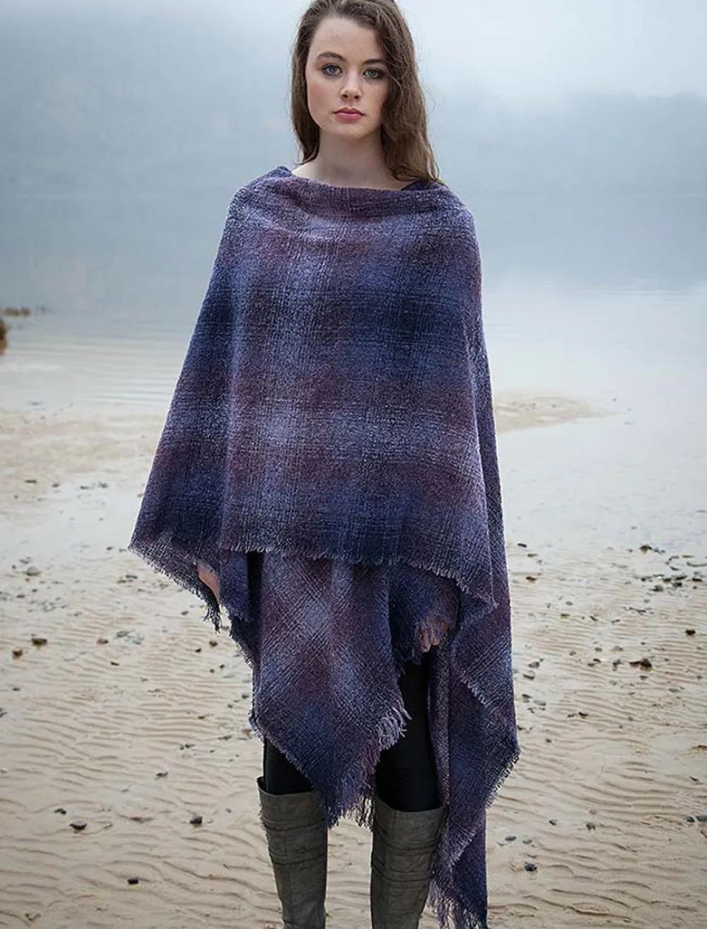 Glenaran Ponchos, Capes & Shawls^Lambswool Celtic Ruana Wrap