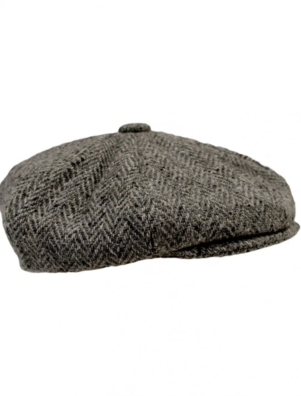 Glenaran Irish Flat Caps^Donegal Tweed Mens Gatsby Cap - Silver