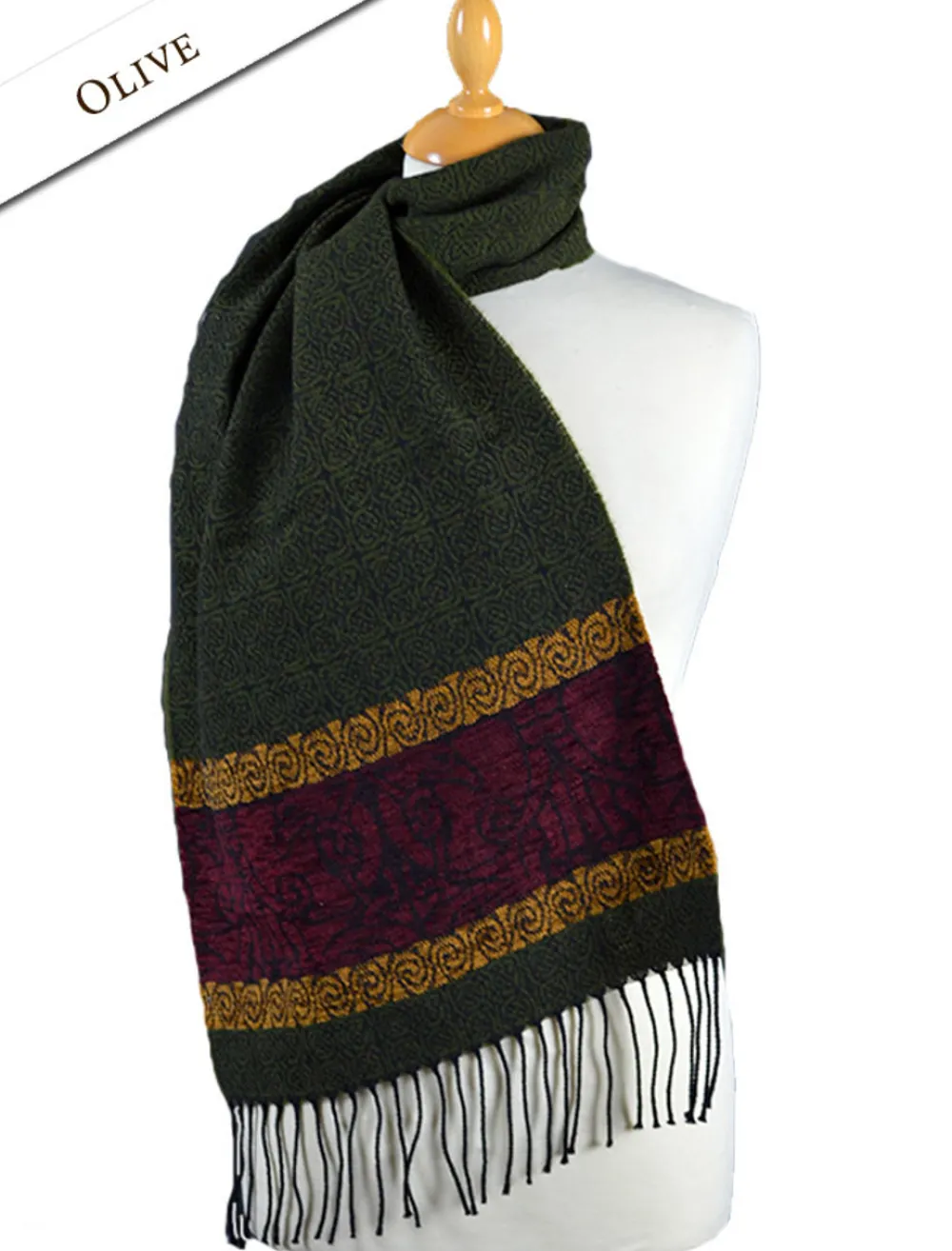 Glenaran Celtic Design Scarves^Celtic Birds Pattern Scarf