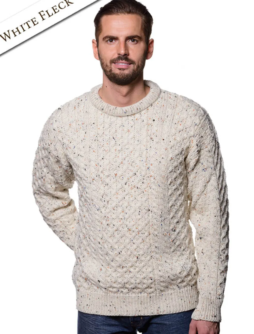 Glenaran Sweaters^Mens Heavyweight Traditional Aran Wool Sweater