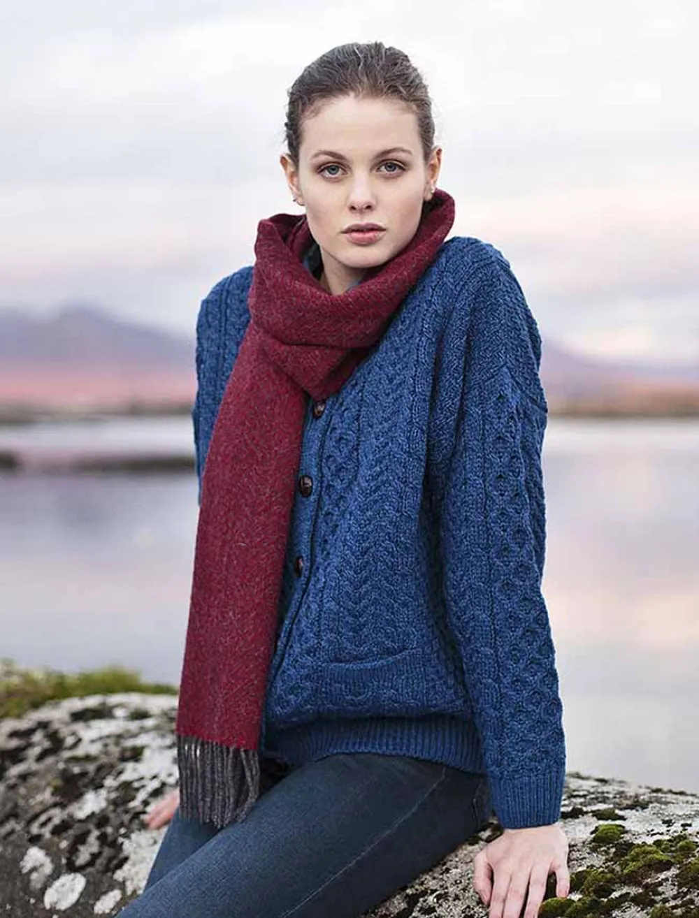 Glenaran Cardigans, Jackets & Coatigans^Merino Wool Aran Lumber Jacket