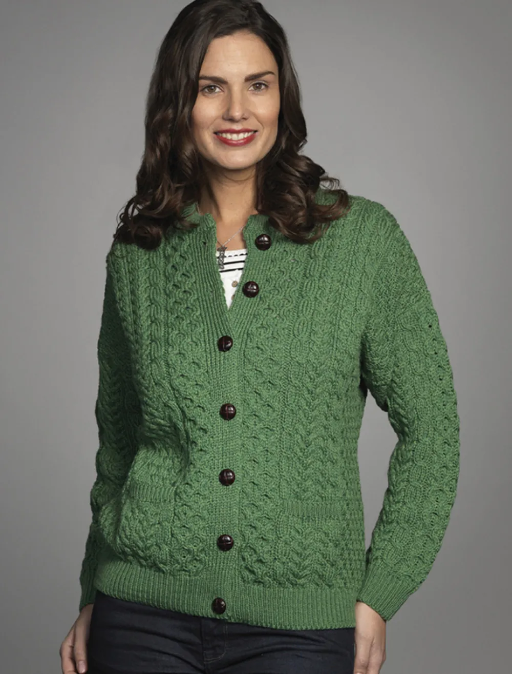 Glenaran Cardigans, Jackets & Coatigans^Merino Wool Aran Lumber Jacket