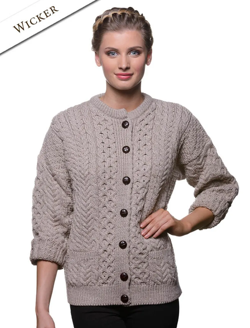 Glenaran Cardigans, Jackets & Coatigans^Merino Wool Aran Lumber Jacket