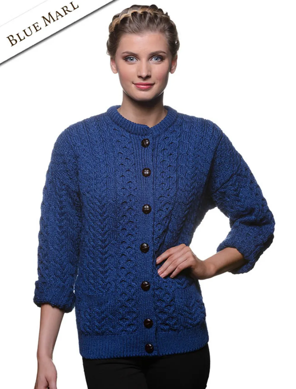 Glenaran Cardigans, Jackets & Coatigans^Merino Wool Aran Lumber Jacket