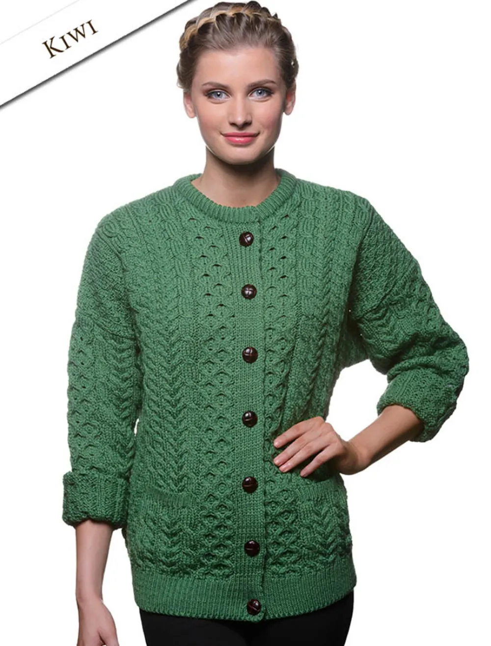 Glenaran Cardigans, Jackets & Coatigans^Merino Wool Aran Lumber Jacket