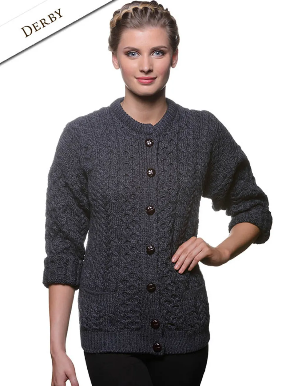 Glenaran Cardigans, Jackets & Coatigans^Merino Wool Aran Lumber Jacket