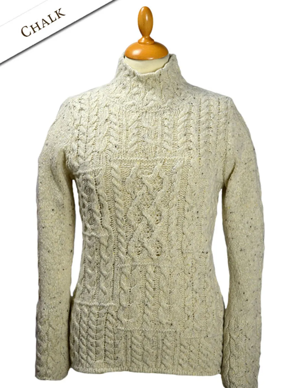 Glenaran Sweaters^Wool Cashmere Patchwork Aran Sweater