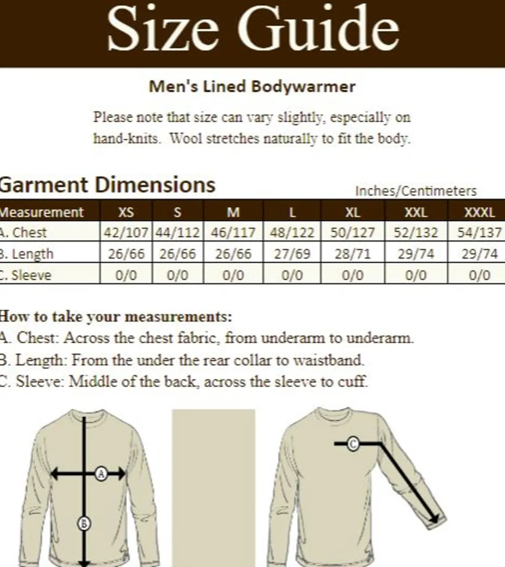 Glenaran Cardigans, Jackets & Coats^Windproof Aran Style Bodywarmer