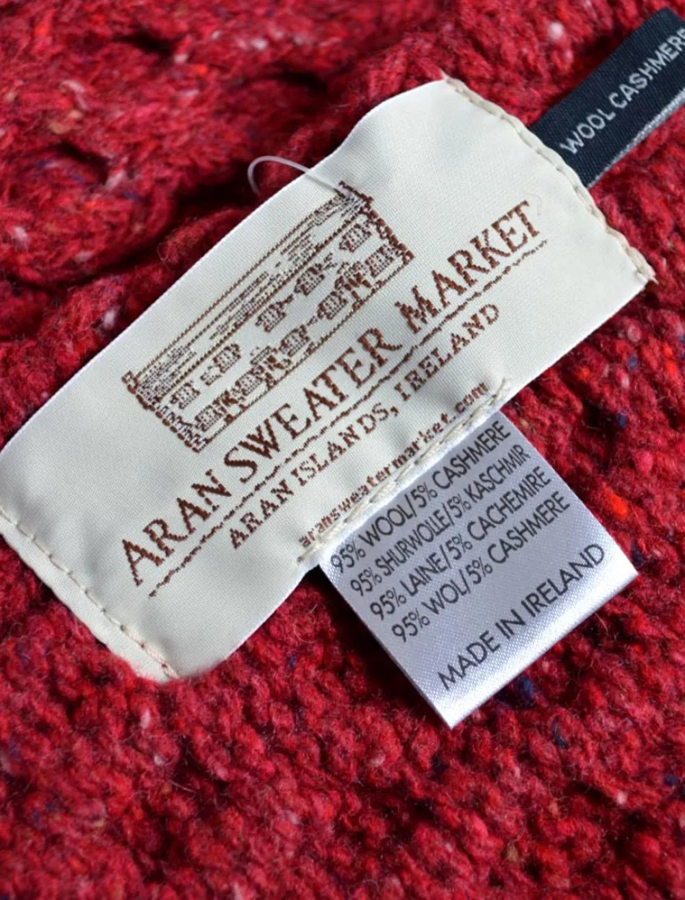 Glenaran Knitted Wool Scarves^Women's Wool Cashmere Aran Honeycomb Scarf