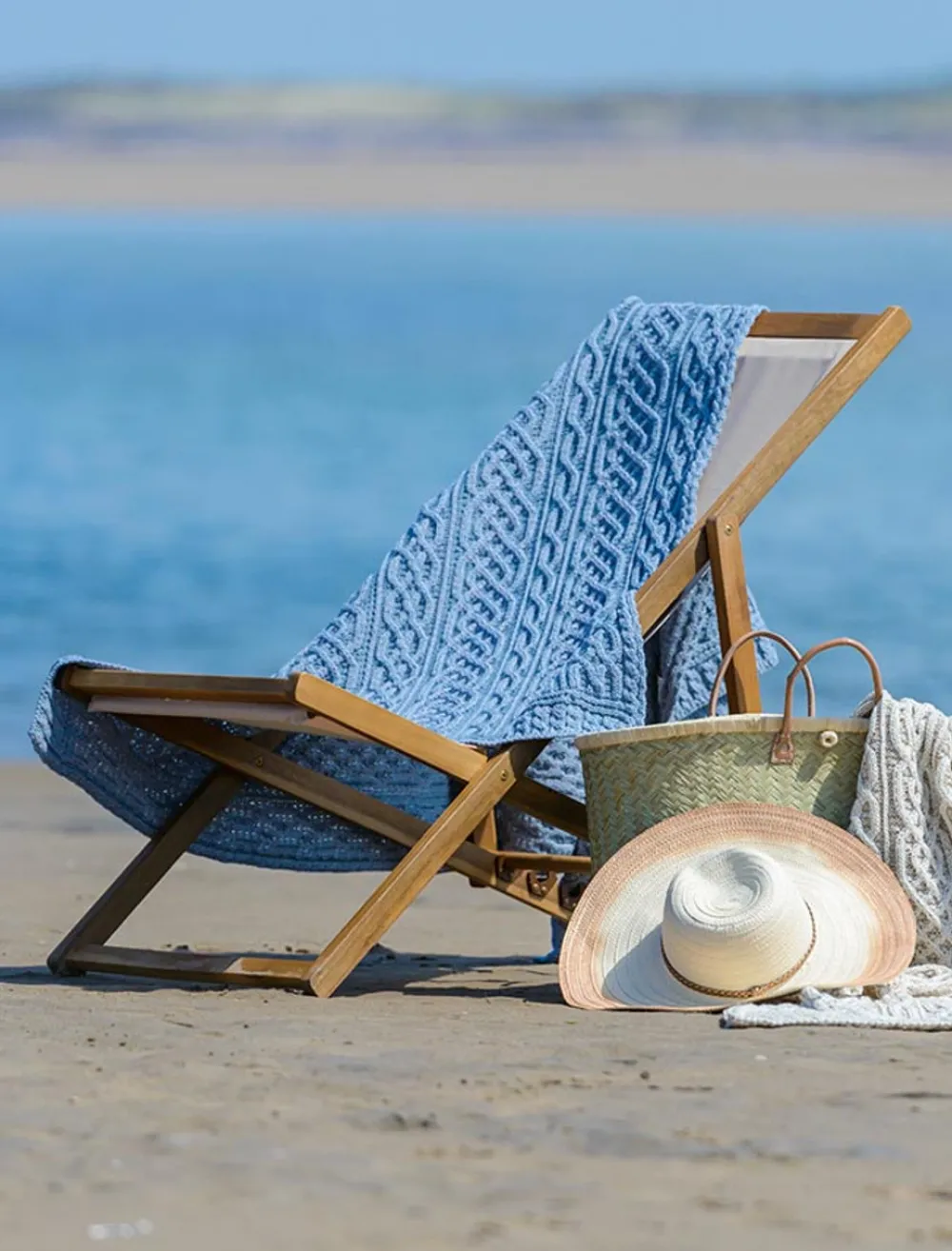 Glenaran Knitted Wool Throws^Plated Aran Throw