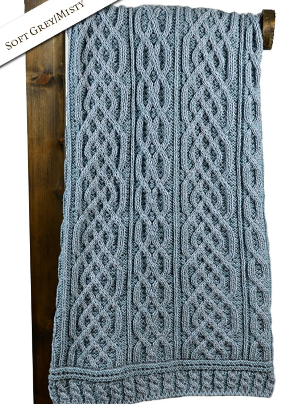Glenaran Knitted Wool Throws^Plated Aran Throw