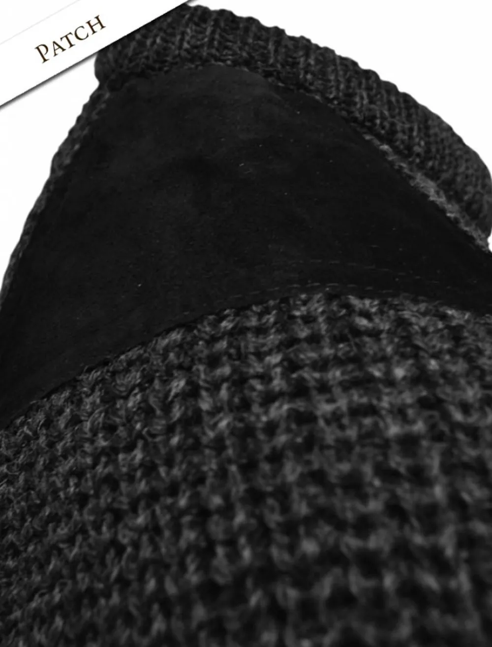 Glenaran Sweaters^Irish Fishermans Ribbed Sweater with Patches