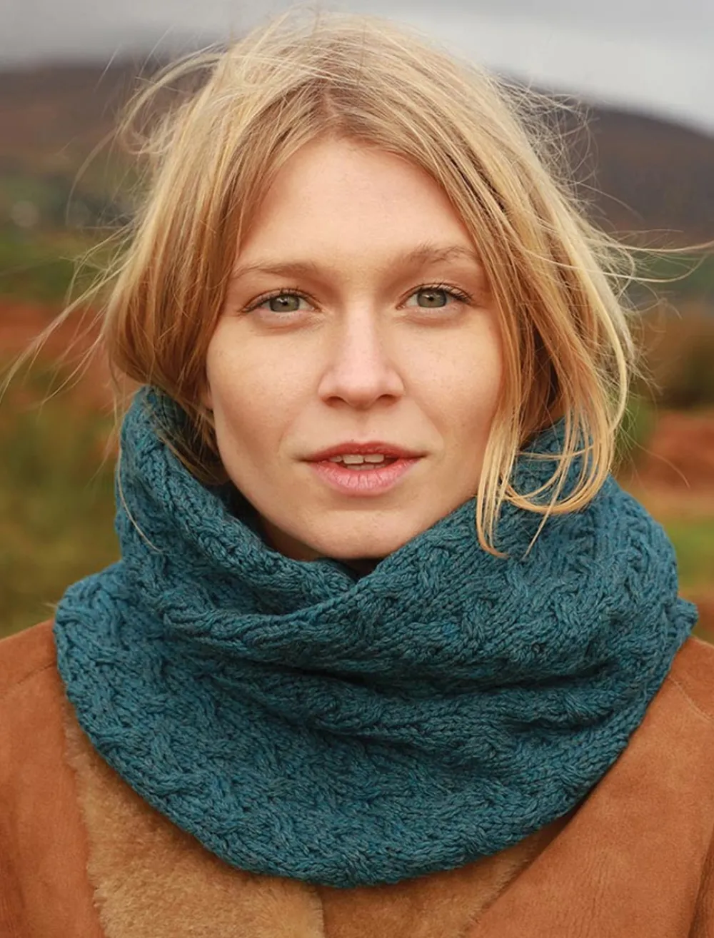 Glenaran Knitted Wool Scarves^Super Soft Aran Infinity Scarf