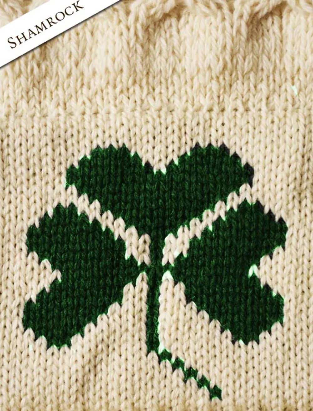 Glenaran Baby Blankets & Throws|Knitted Wool Throws^Merino Shamrock Baby Throw