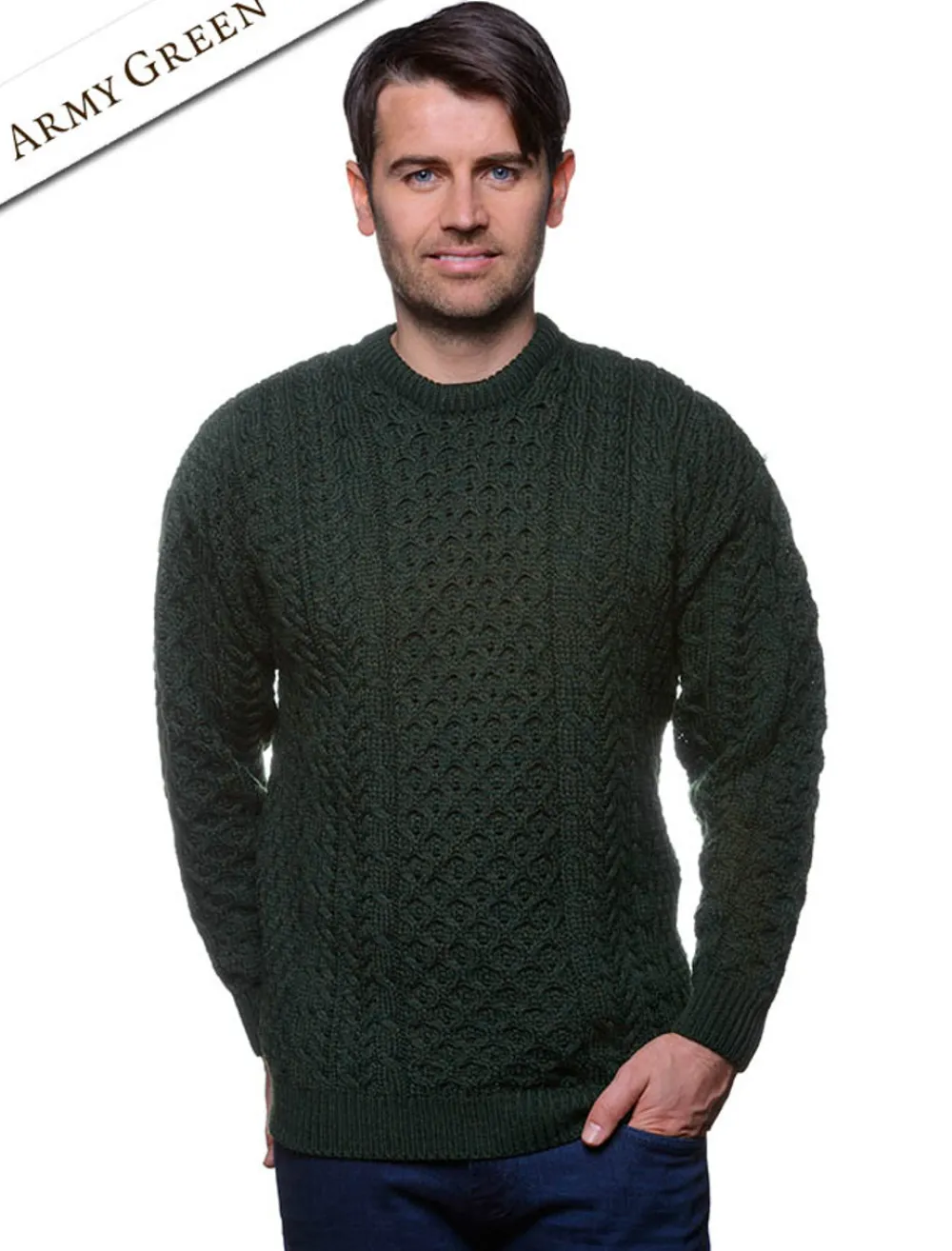 Glenaran Sweaters^Men's Merino Aran Sweater