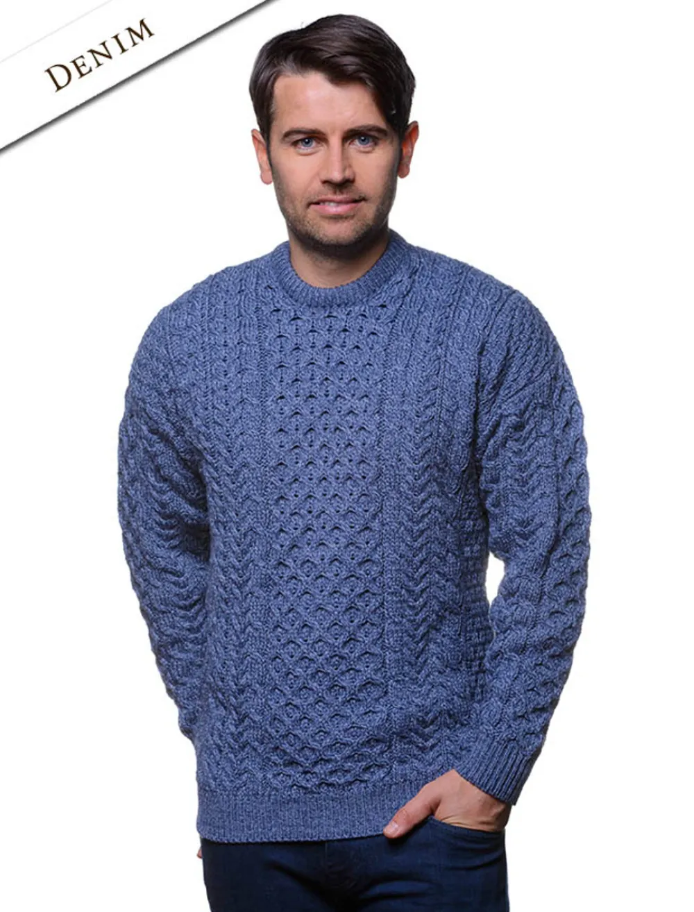 Glenaran Sweaters^Men's Merino Aran Sweater