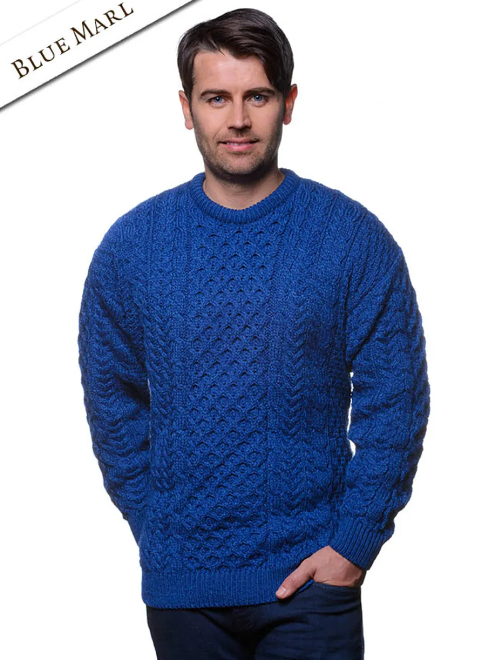 Glenaran Sweaters^Men's Merino Aran Sweater