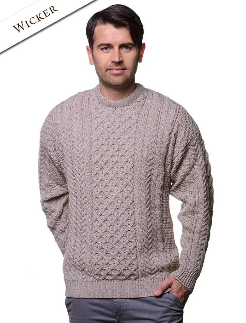 Glenaran Sweaters^Men's Merino Aran Sweater