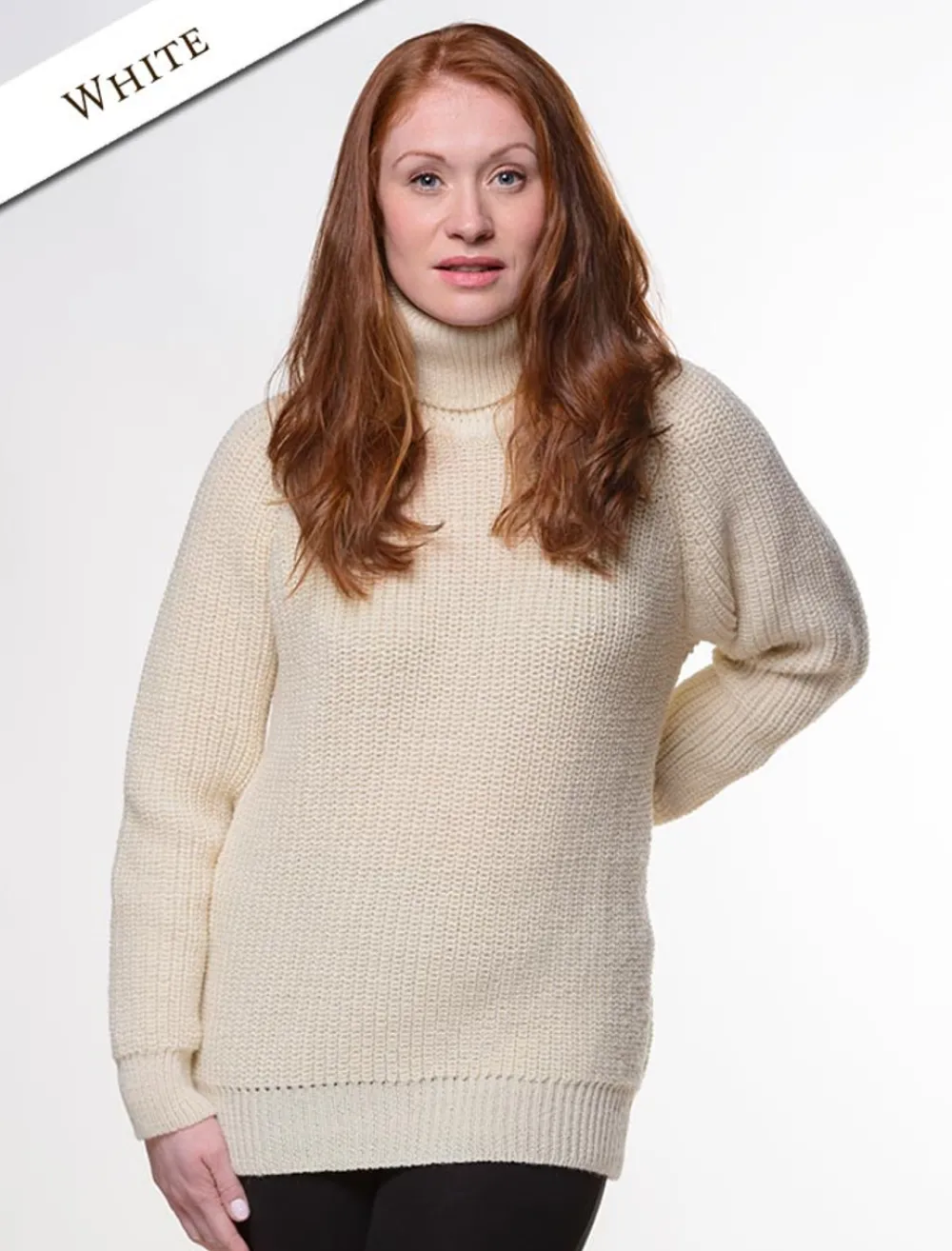 Glenaran Sweaters^Women's Merino Ribbed Turtleneck Sweater