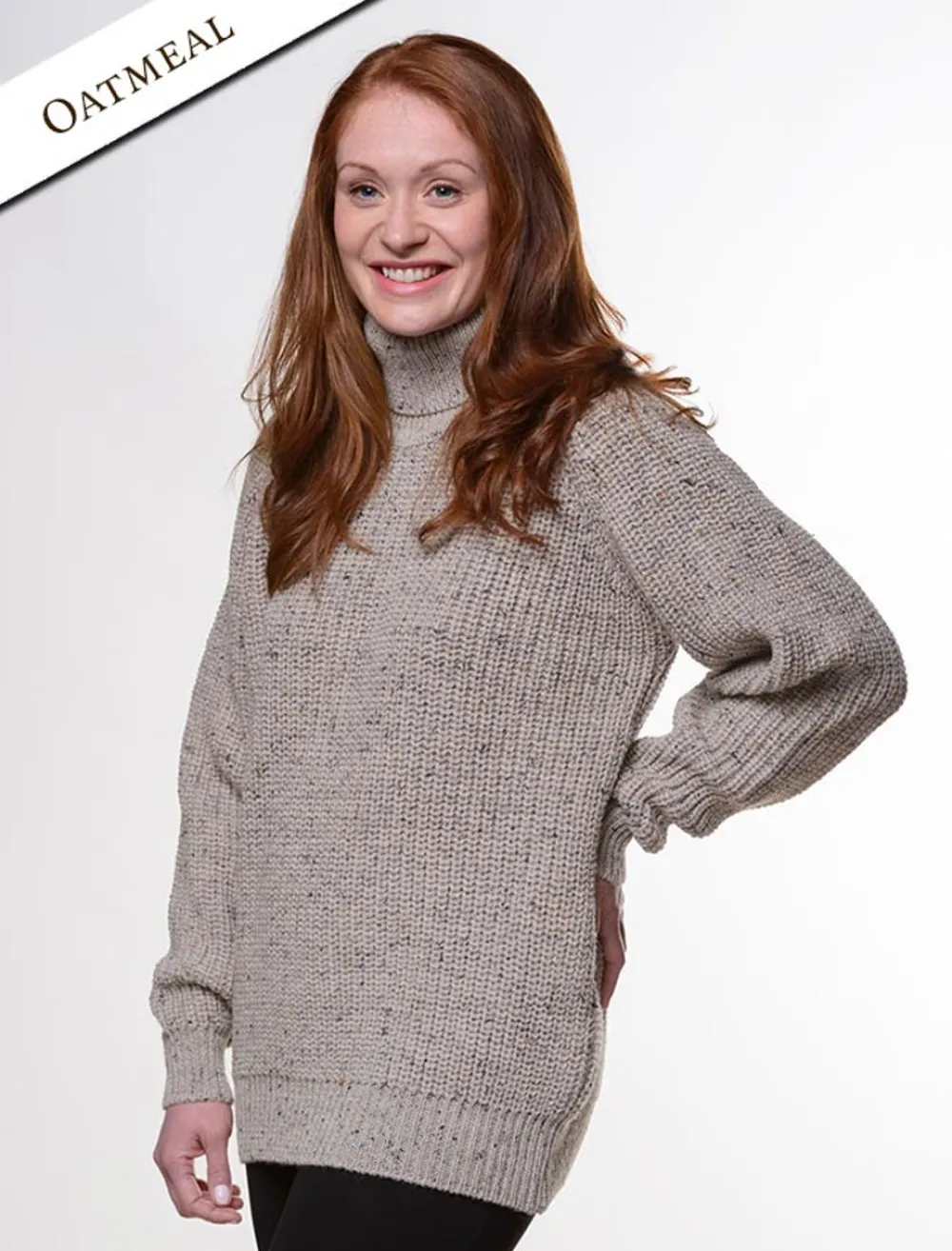Glenaran Sweaters^Women's Merino Ribbed Turtleneck Sweater