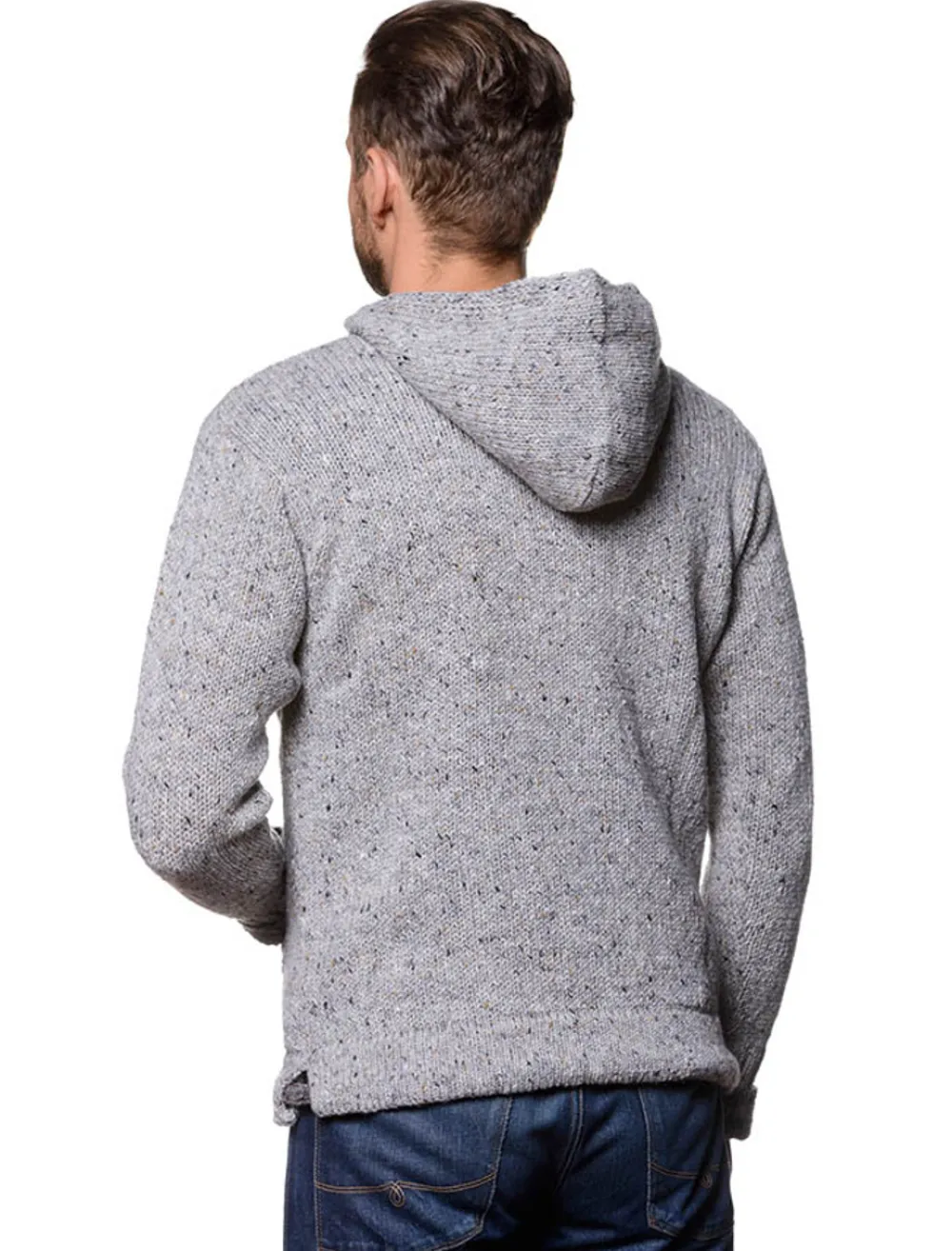Glenaran Sweaters^Men's Wool Hoodie with Pouch Pocket