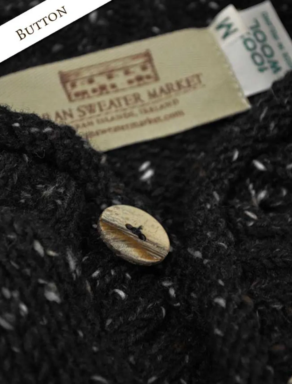 Glenaran Sweaters^Men's Donegal Tweed 2 Button Sweater