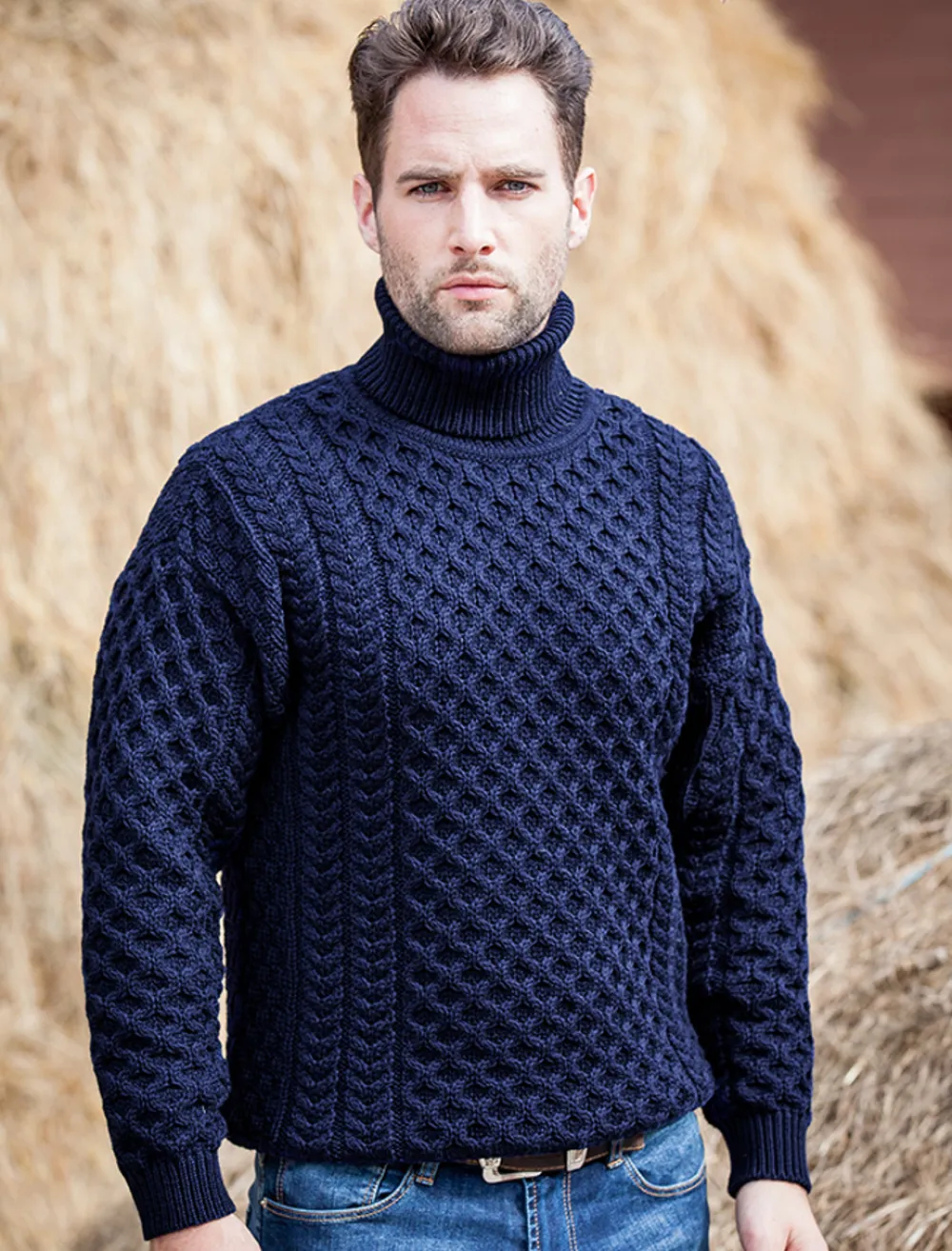 Glenaran Sweaters^Mens Wool Turtleneck Sweater