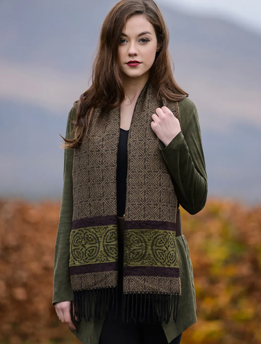 Glenaran Celtic Design Scarves^Celtic Nordic Pattern Scarf